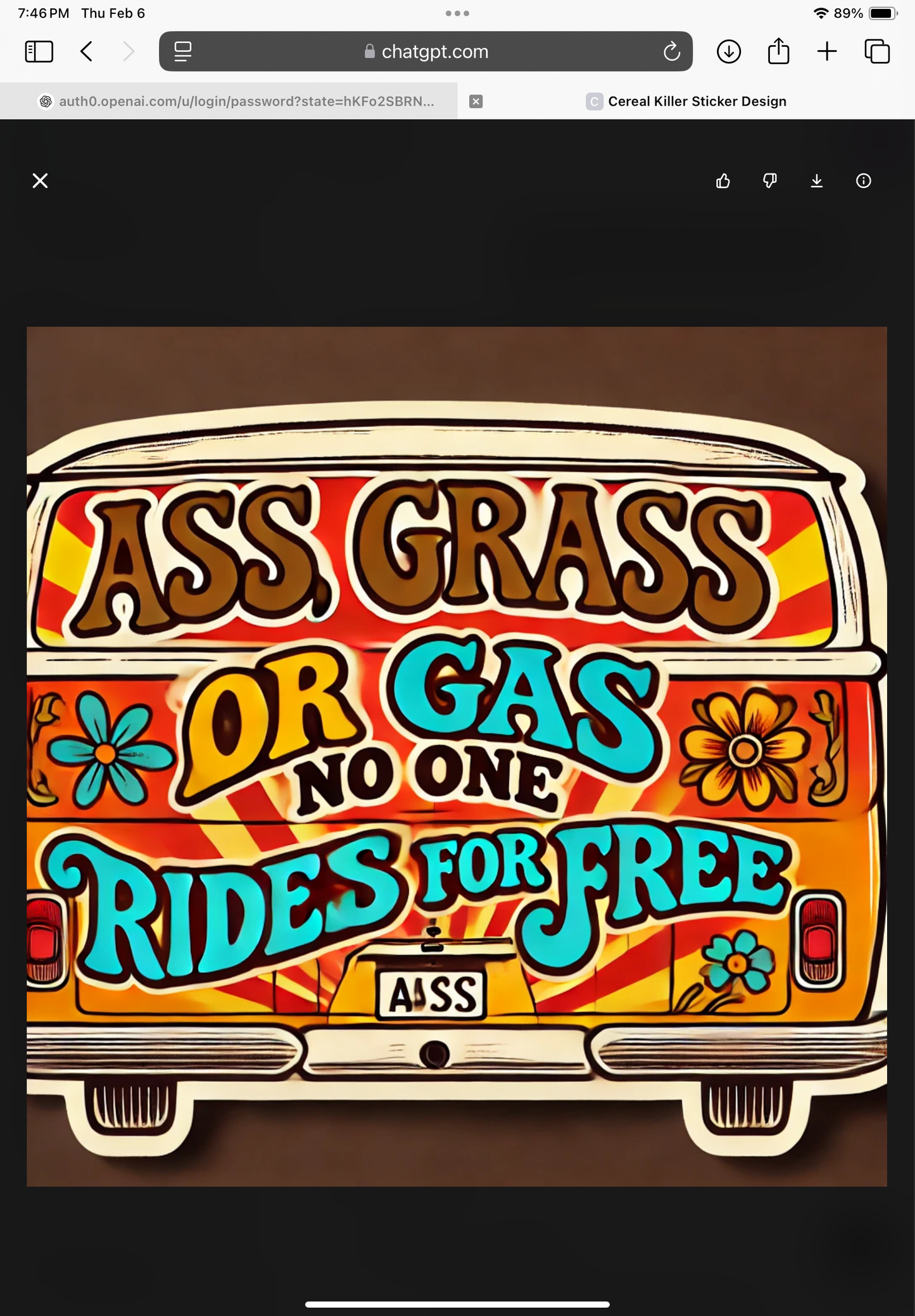 4” weather resistant sticker
