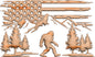 Engraved Sasquatch US Flag